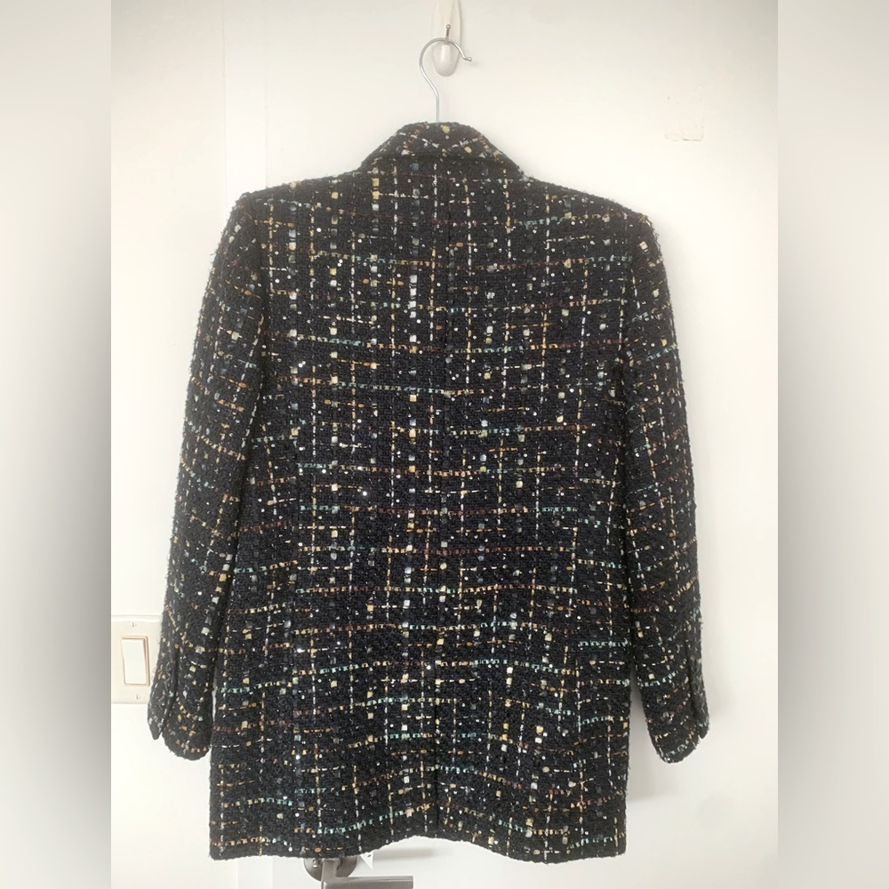 CURRENT SEASON L'Agence "Jayda" sequin-embellished tweed blazer - Picture 8 of 11